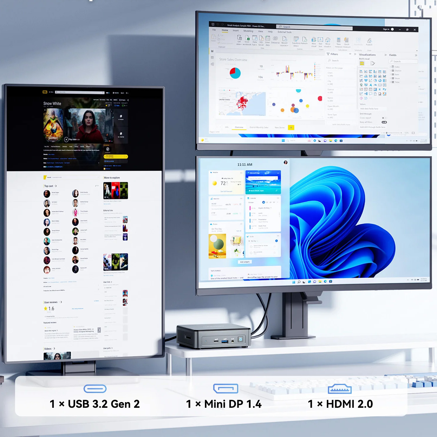 Неттоп GEEKOM Mini Air12 (G7505 2GHz/8GB/SSD 512GB/WF6/BT/W11P) (GMAIR12PT7505 -8512-EU)