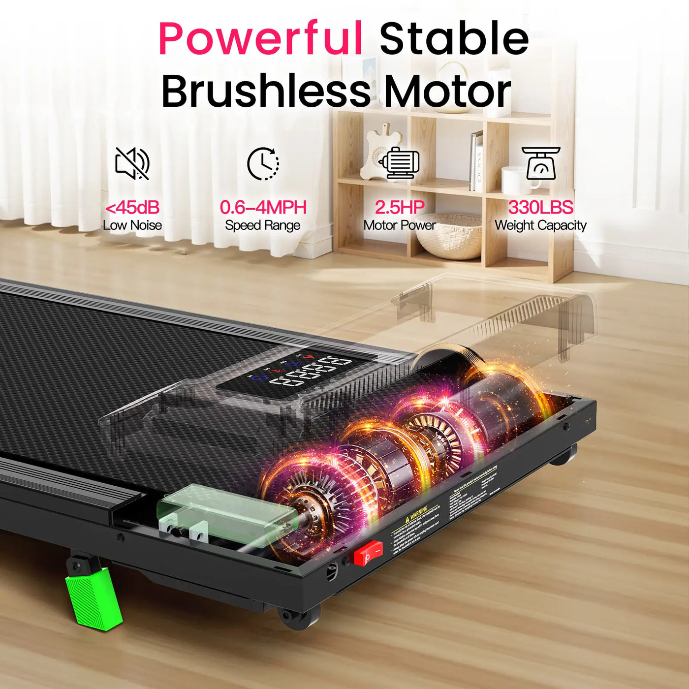 Бігова доріжка AKLUER P03B Under Desk Walking Pad Treadmill w/Remote Control