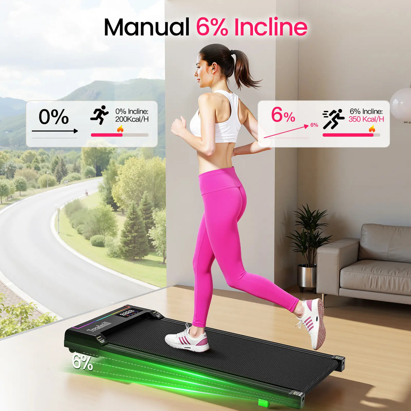 Бігова доріжка AKLUER P03B Under Desk Walking Pad Treadmill w/Remote Control