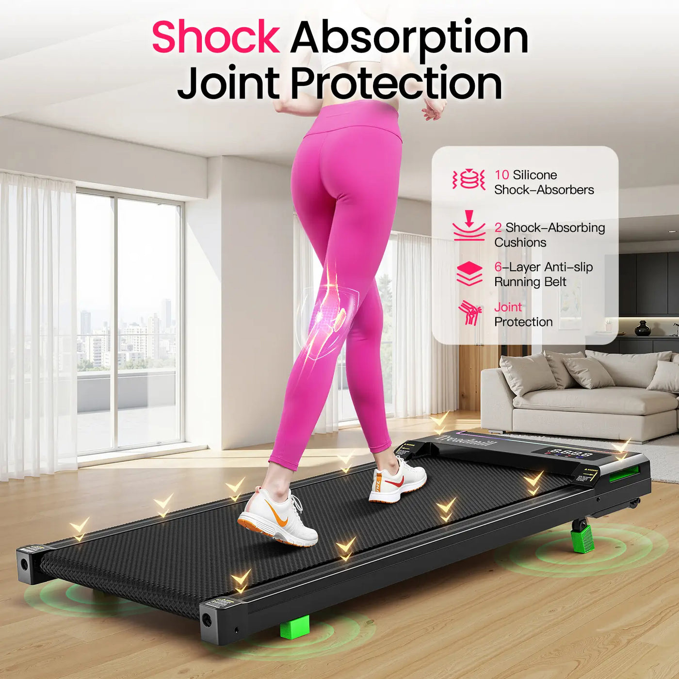 Бігова доріжка AKLUER P03B Under Desk Walking Pad Treadmill w/Remote Control