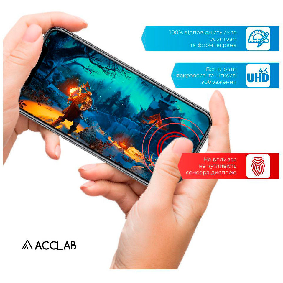 Захисне скло ACCLAB Full Glue для Poco X6 Pro