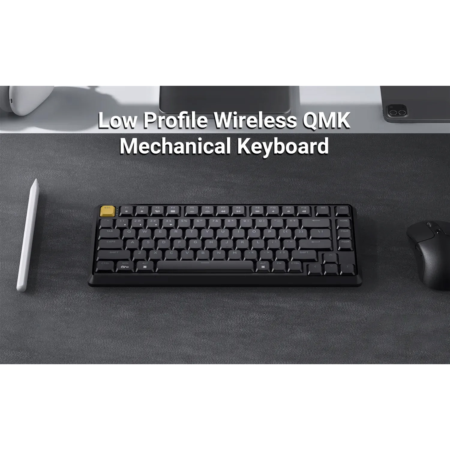 Клавіатура бездротова KEYCHRON J1 K Pro Banana Switch Black
