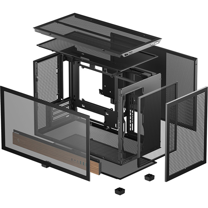 Корпус DEEPCOOL CH260 Wood (R-CH260-BKNWM0-G-1)