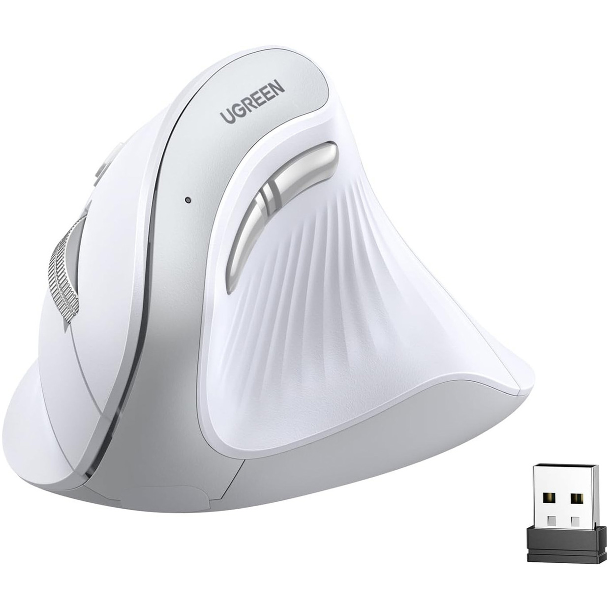 Вертикальна миша UGREEN MU008 Vertical Ergonomic White (45759)