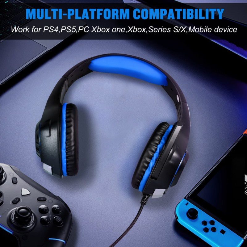 Навушники геймерскі KOTION EACH GS400 Black/Blue