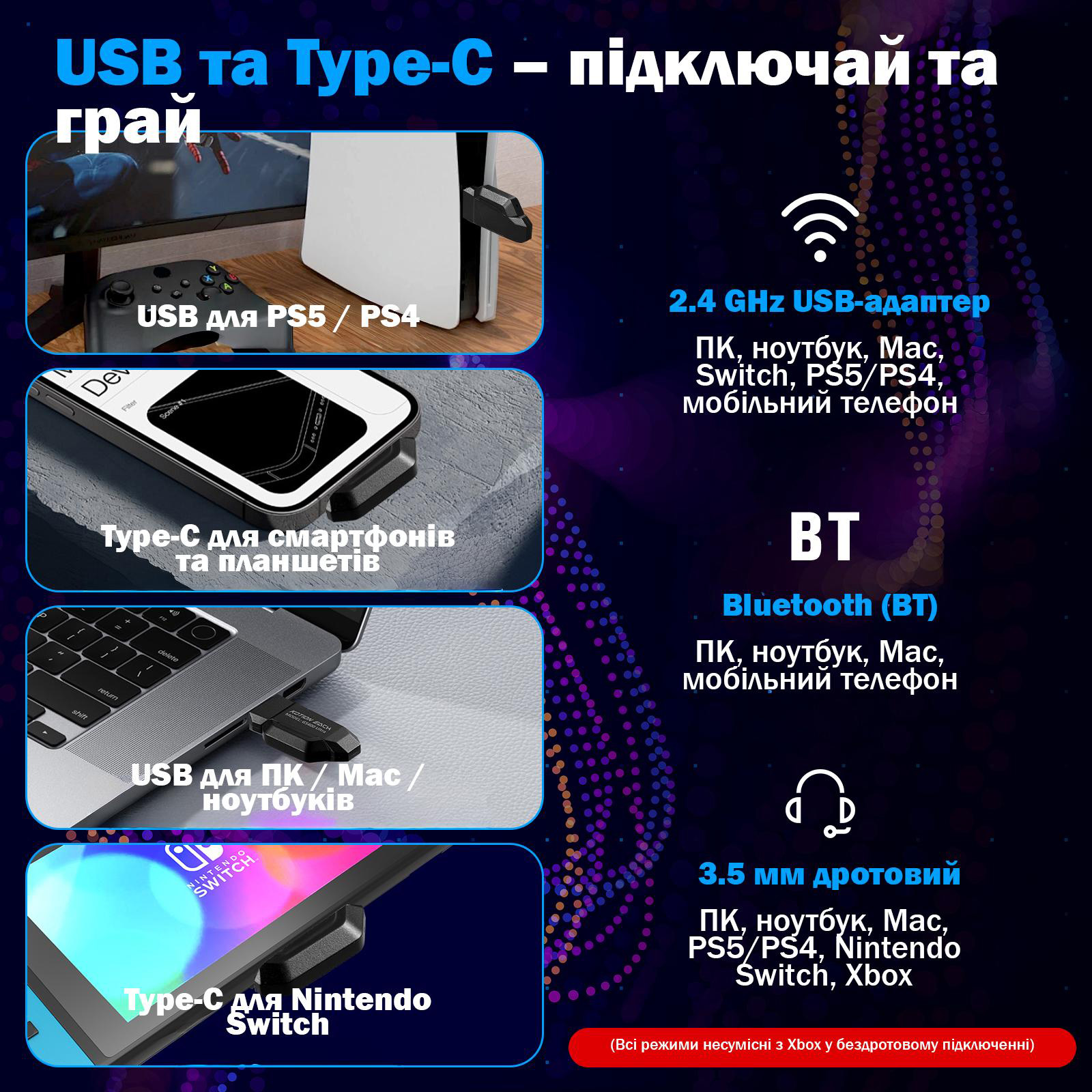 Навушники геймерскі KOTION EACH GS410 Ultra Black