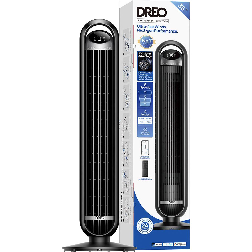 Колонний вентилятор DREO DR-HTF013S Black