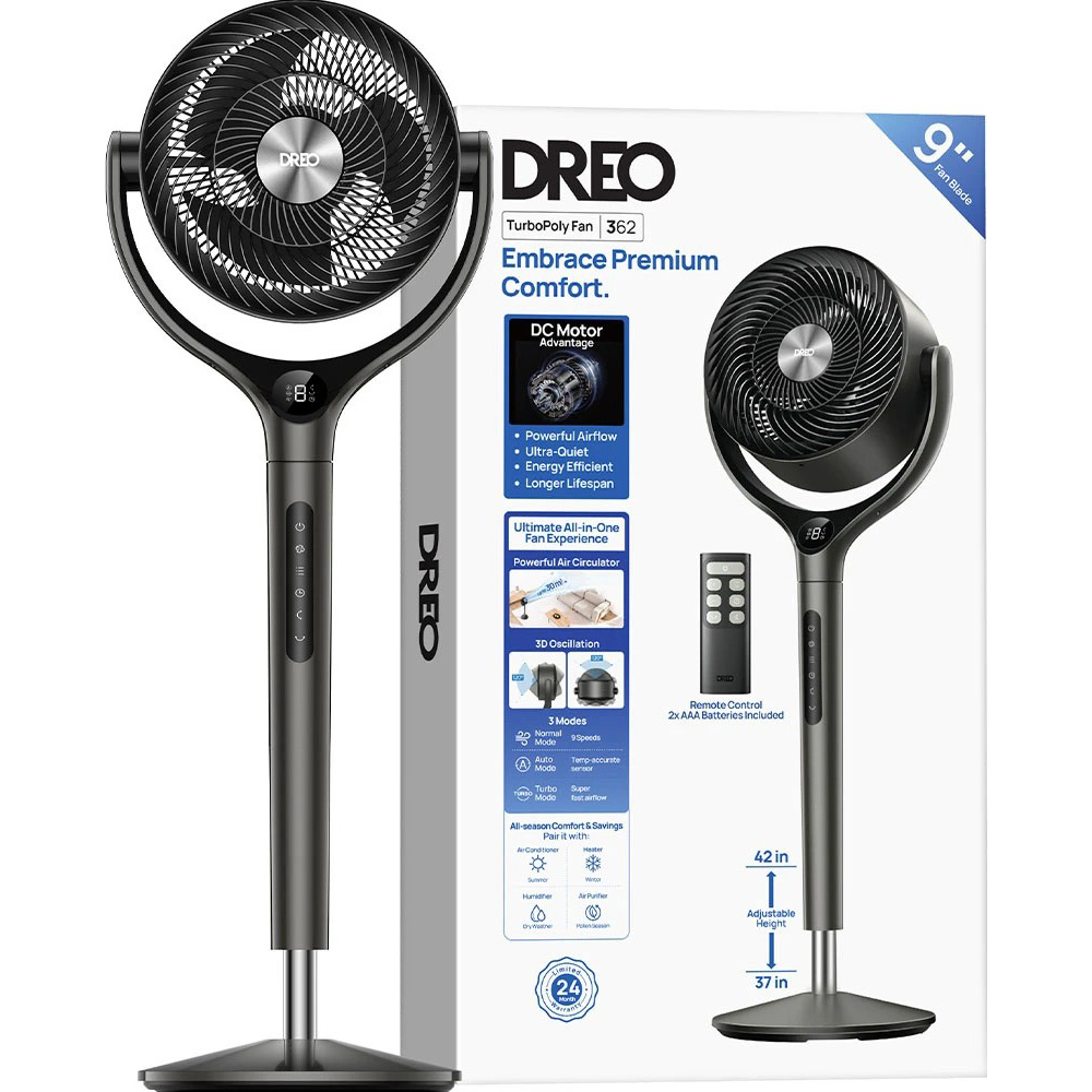 Вентилятор напольный DREO DR-HPF022 Black