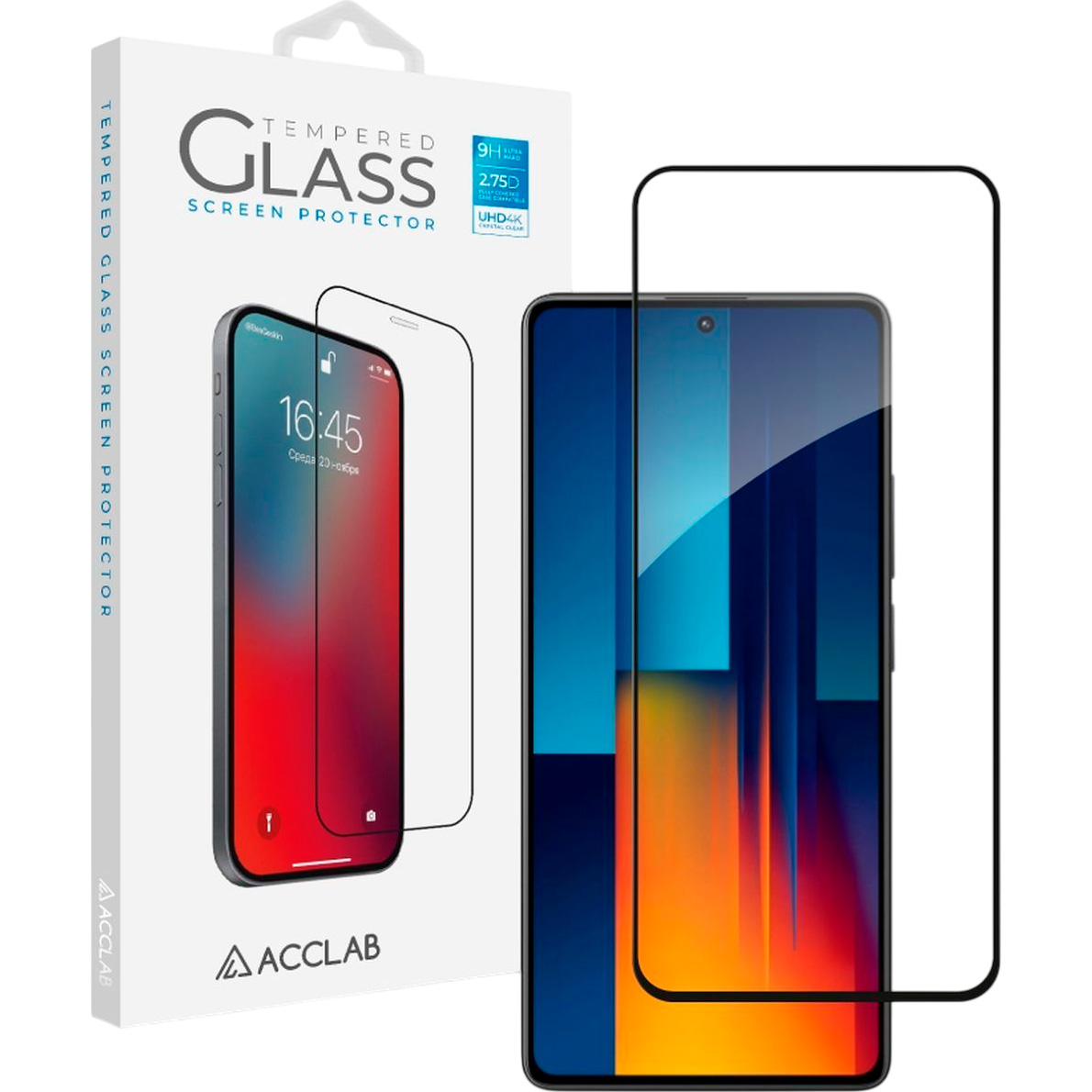 Захисне скло ACCLAB Full Glue для Poco M6 Pro