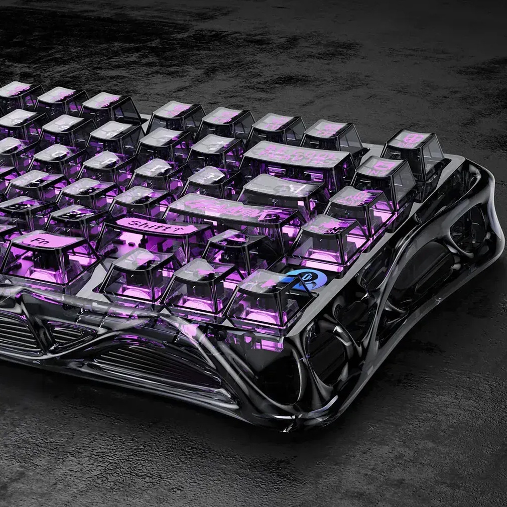 Клавиатура GRAVASTAR Mercury V75 Lite Custom Blackcore Switch Transparent Black
