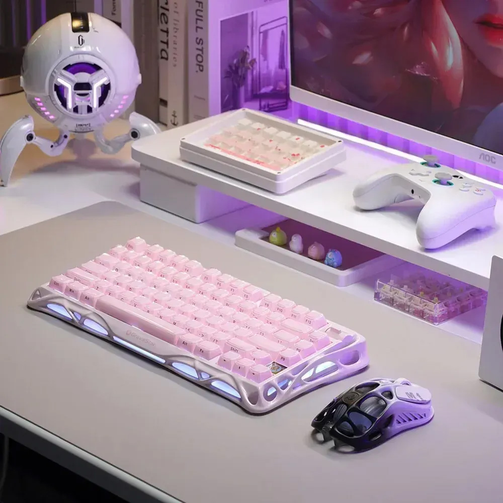 Клавиатура беспроводная GRAVASTAR Mercury K1 Special Edition Sakura Pink