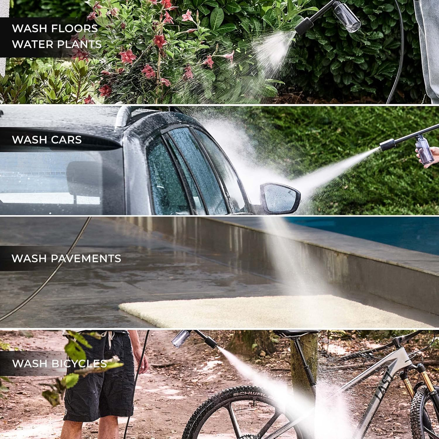 Мийка високого тиску акумуляторна HOTO 20V Cordless Power Washer Pro