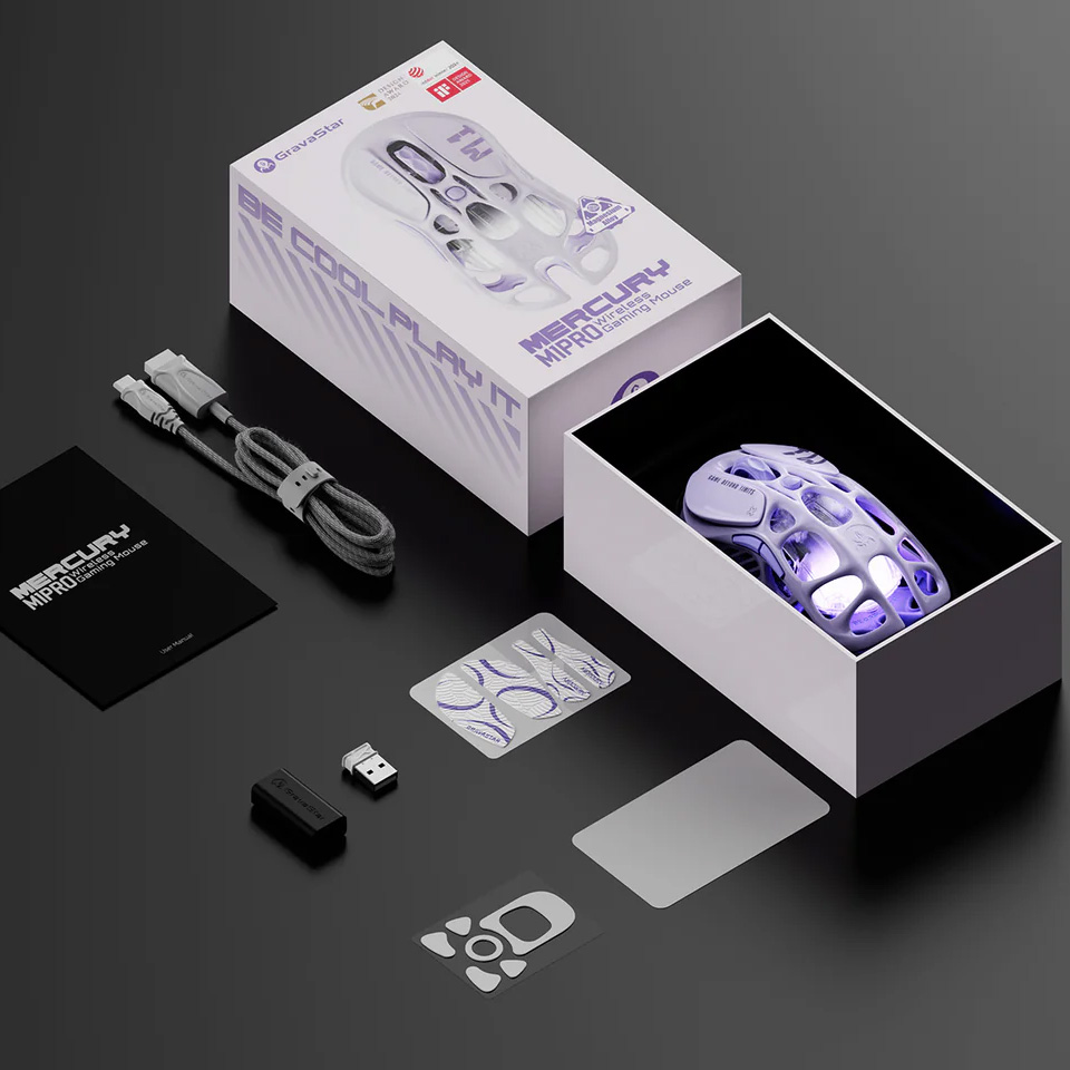 Мышь игровая GRAVASTAR Mercury M1 Pro Special Edition Lavender Purple