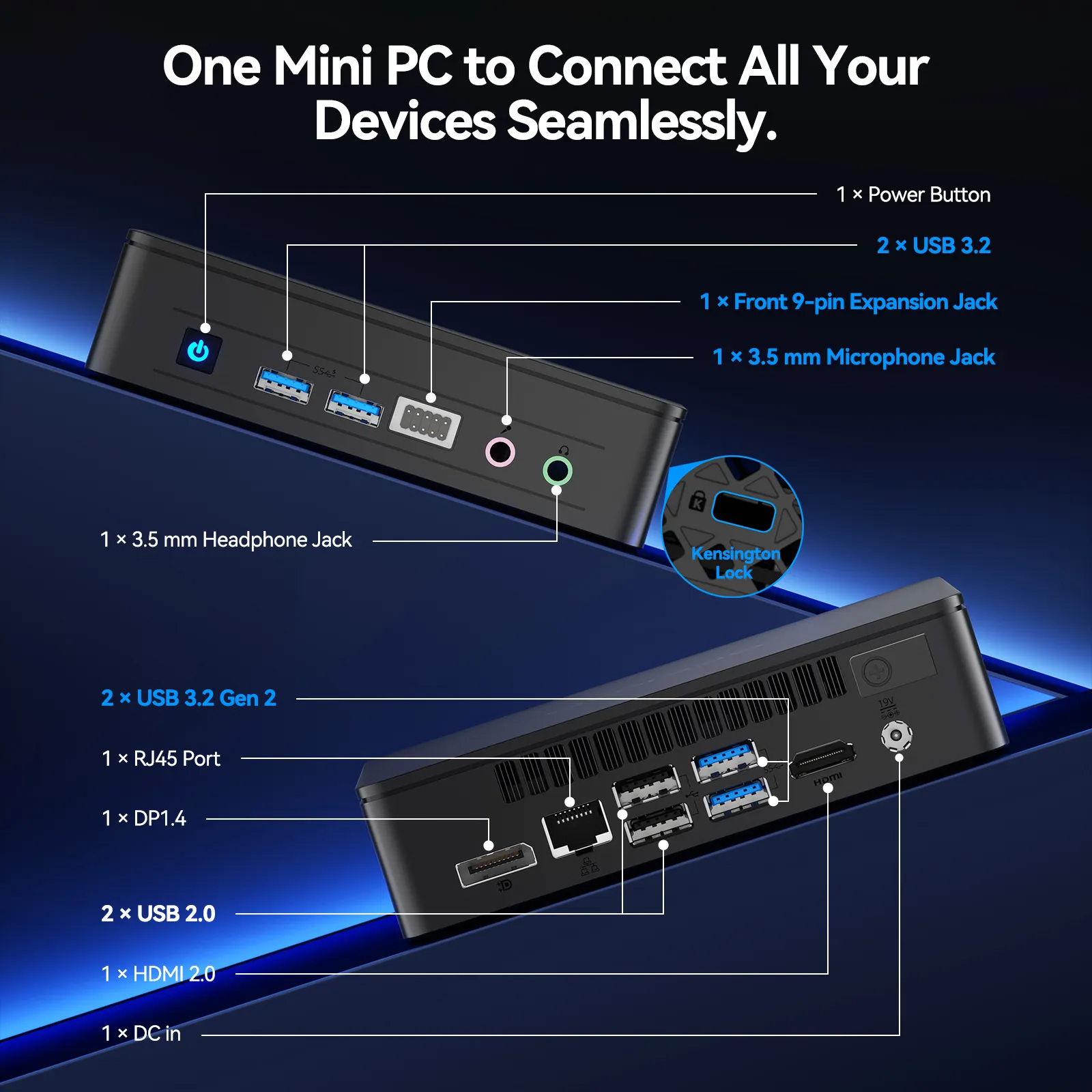 Неттоп GEEKOM Mini Air12 Lite (N95/8GB/SSD 256GB/WF5/ВТ/W11P) (GMAIR12LITEN95 -8256-EU)