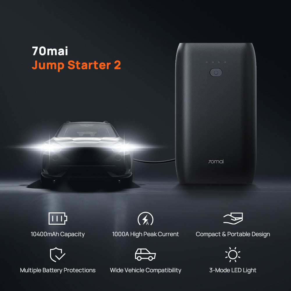 Портативное пускозарядное устройство Xiaomi 70MAI Jump Starter PS07 10400mAh