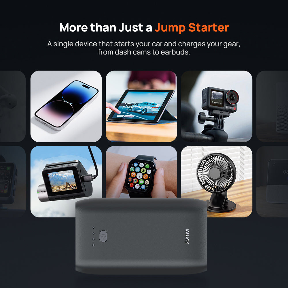 Портативное пускозарядное устройство Xiaomi 70MAI Jump Starter PS07 10400mAh