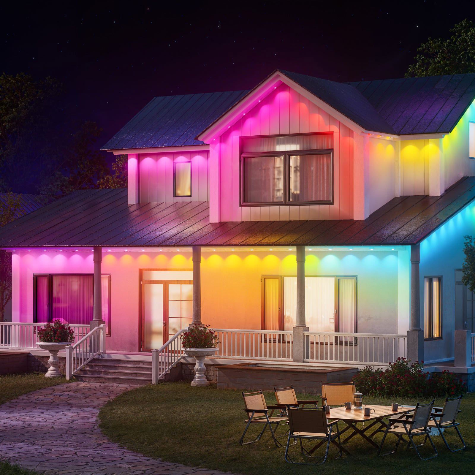 Розумна LED стрічка YEELIGHT Permanent Outdoor Lights RGBICW, White 15м (YLYDD-0044)