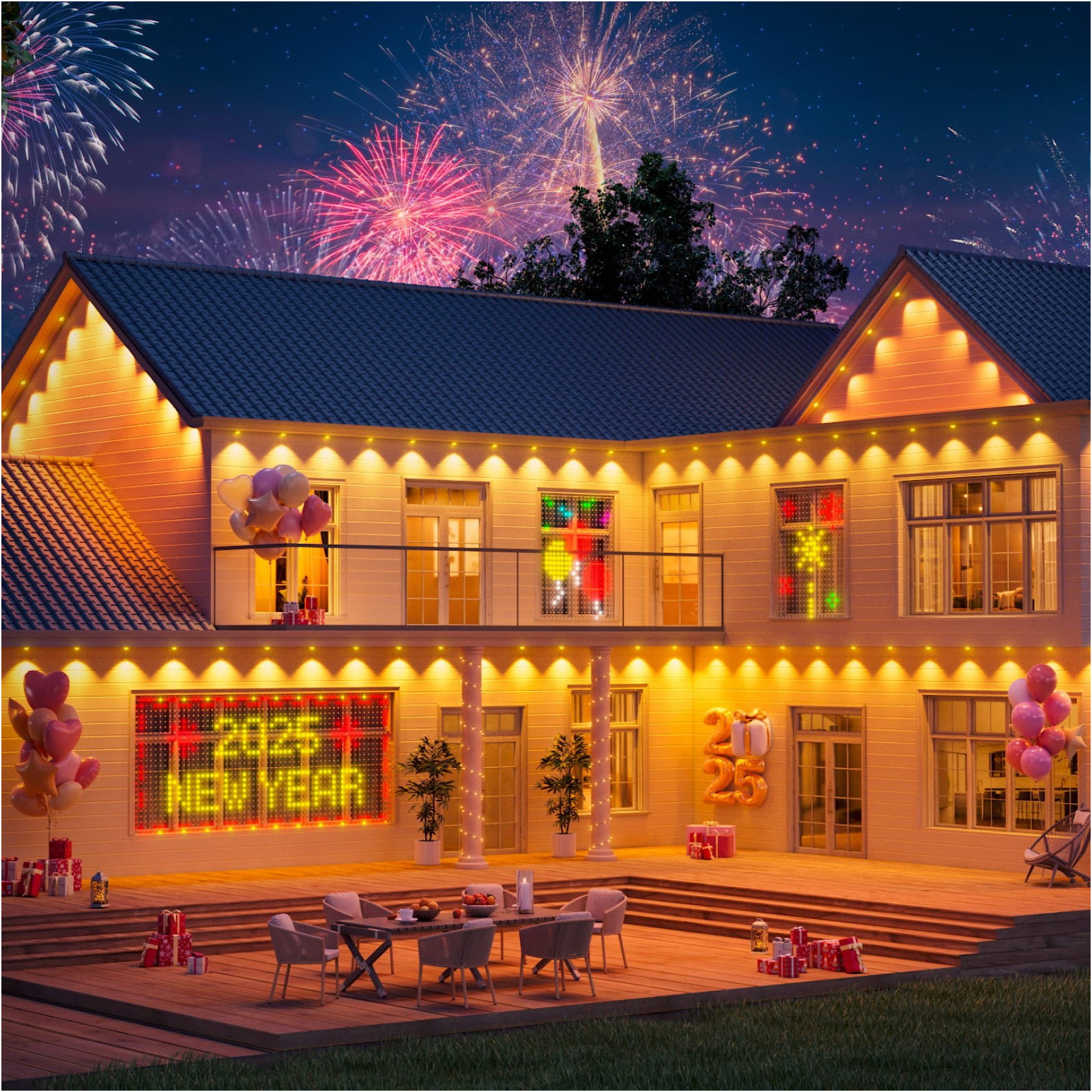 Розумна LED стрічка YEELIGHT Permanent Outdoor Lights RGBICW, White 15м (YLYDD-0044)