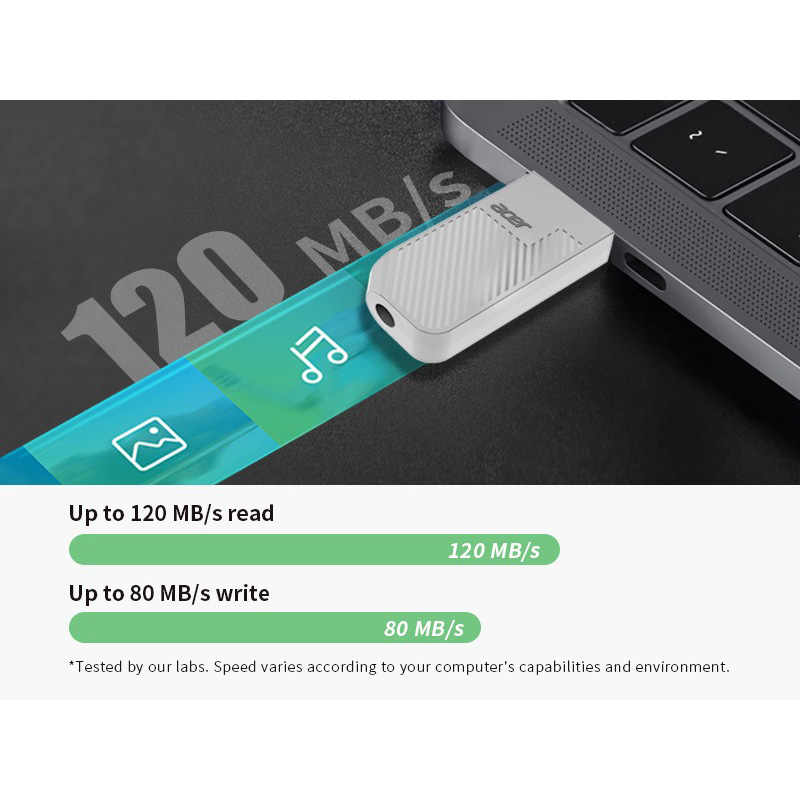 Флешка 64GB ACER UP300 USB 3.2 Black (BL.9BWWA.526)