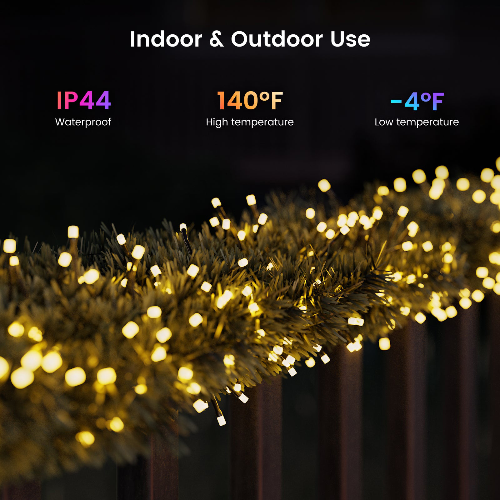 Smart LED гирлянда YEELIGHT Christmas String Light IP44 Black Wire