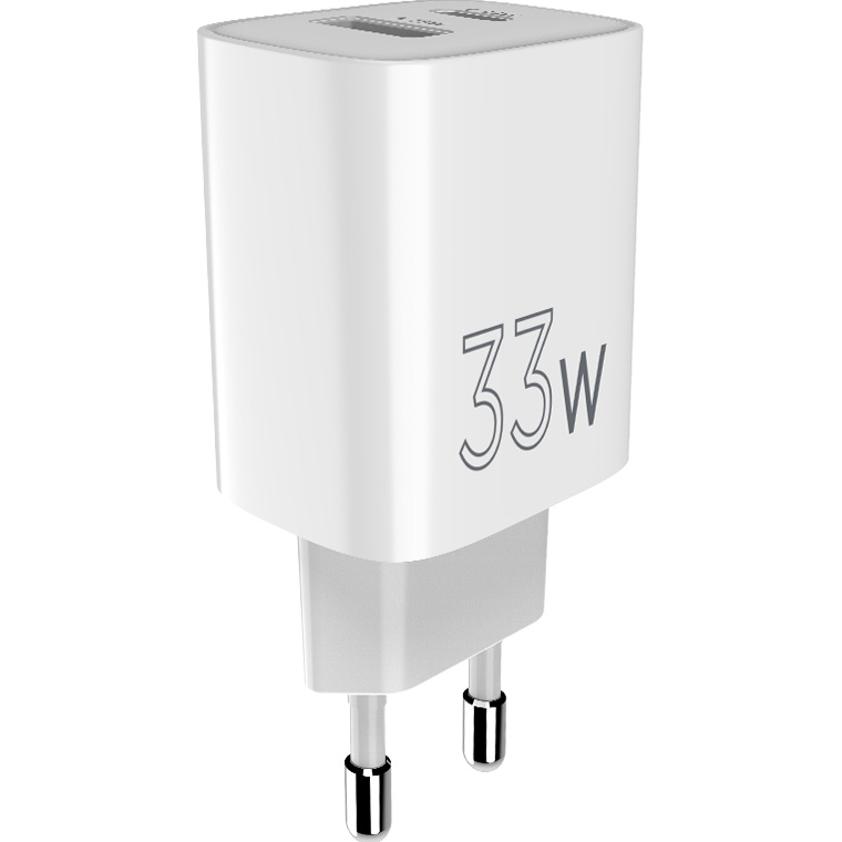 Зарядний пристрій SIGMA MOBILE X-power PS33-01 1xUSB-C, 1xUSB-A GaN Charger 33W White