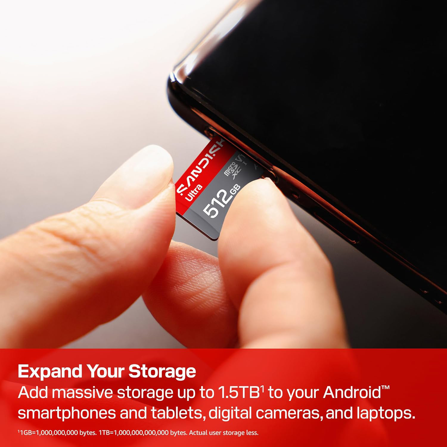 Карта пам'яті SANDISK microSDXC Ultra 512GB UHS-I A1 Class 10 + SD-adapter (SDSQUJQ-512G-GZ6MA)