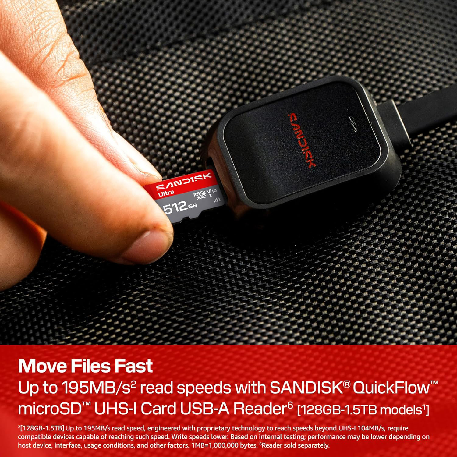 Карта пам'яті SANDISK microSDXC Ultra 512GB UHS-I A1 Class 10 + SD-adapter (SDSQUJQ-512G-GZ6MA)