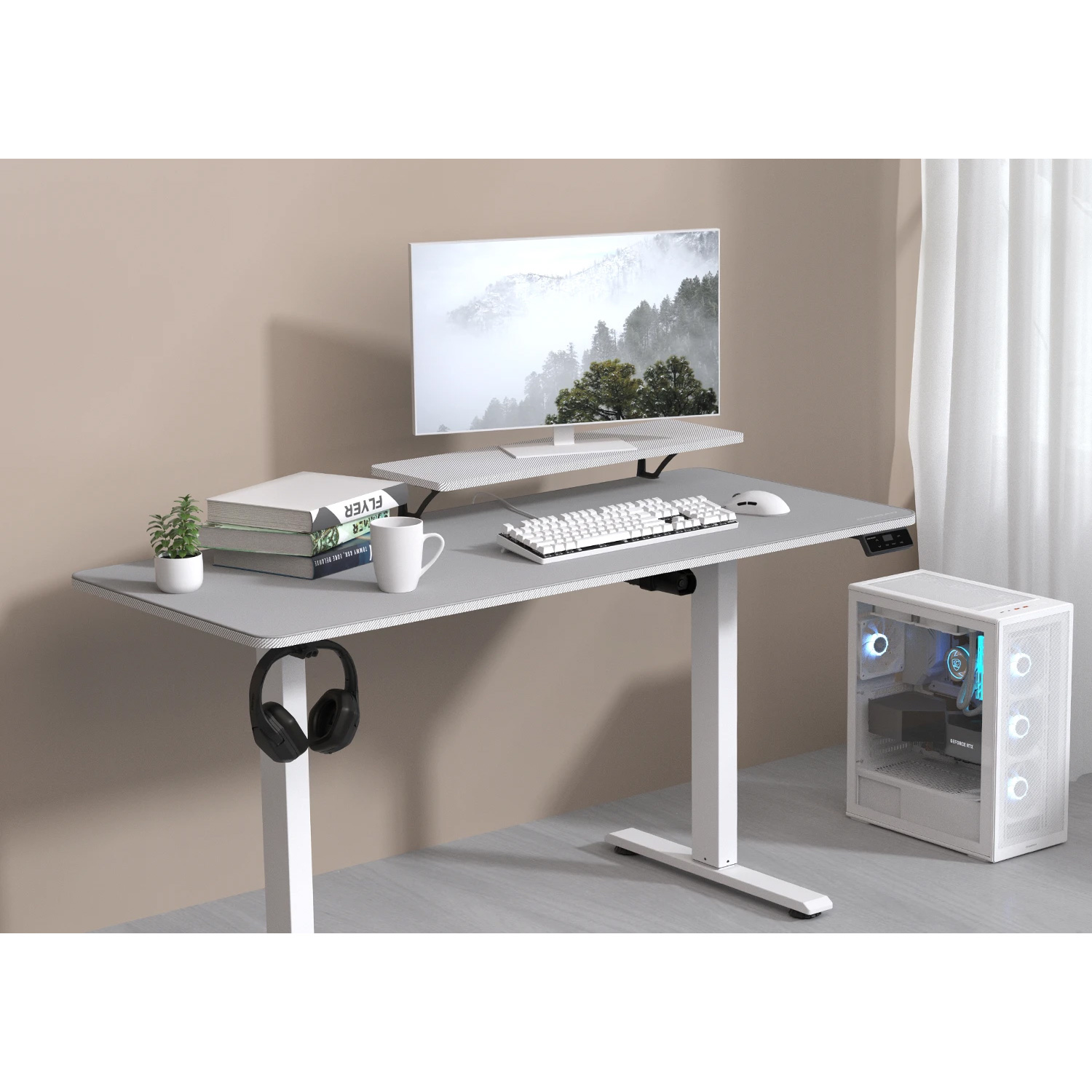 Компьютерный стол с электрорегулировкой высоты COUGAR E-Star 140 White (3MSTA3WW.0002)