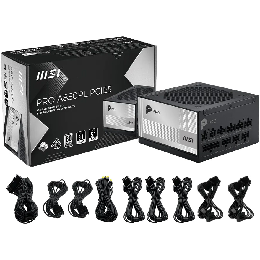 Блок живлення 850W MSI Pro A850PL PCIE5