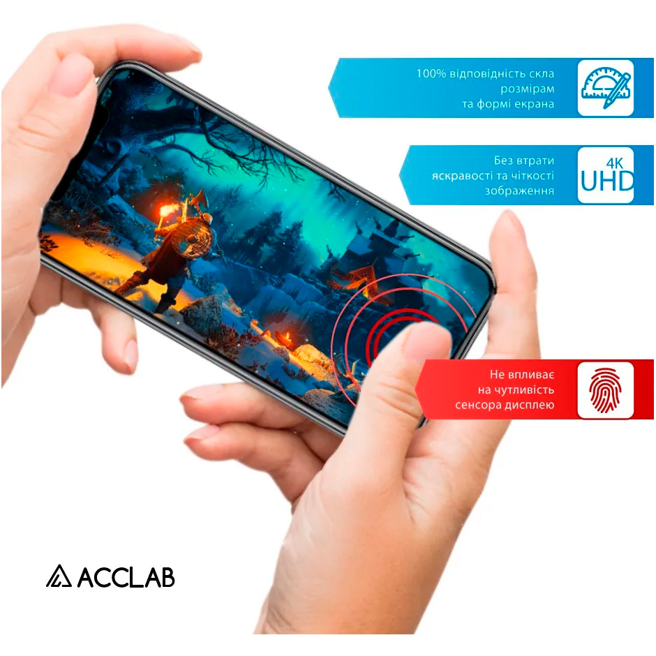 Захисне скло ACCLAB Full Glue для Motorola Moto G04