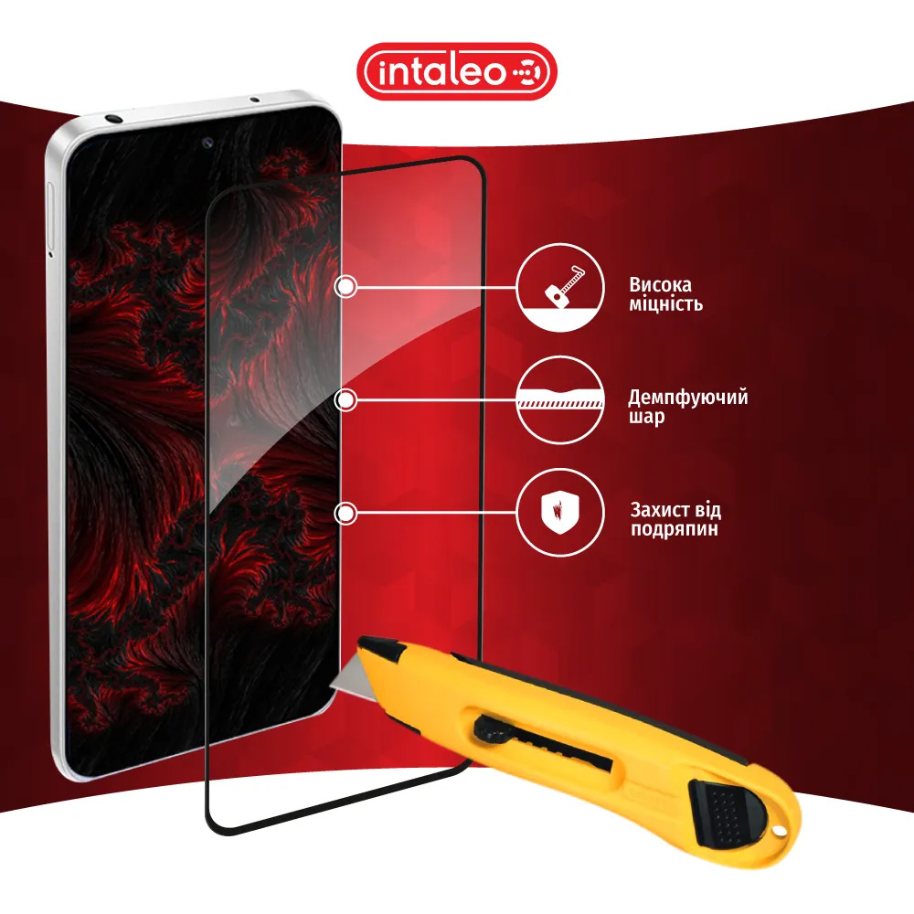 Защитное стекло INTALEO Full Glue для Redmi Note 12R