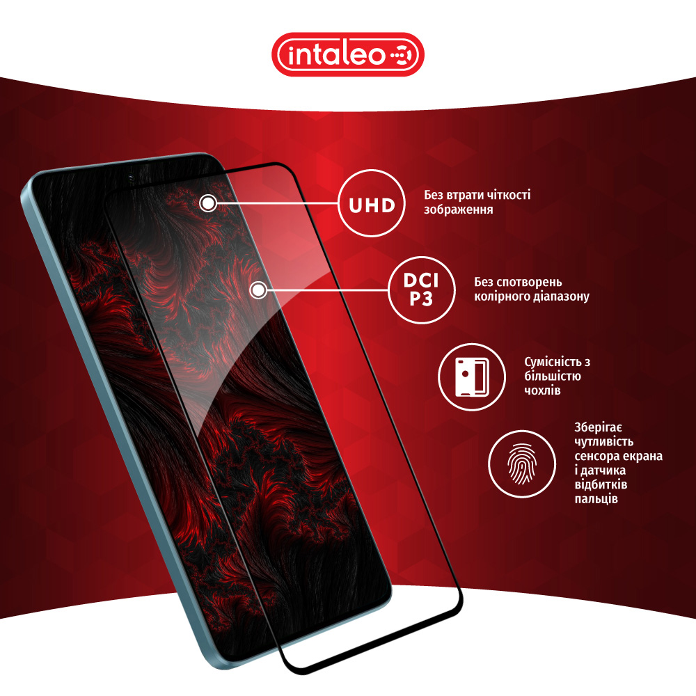 Защитное стекло INTALEO Full Glue для Redmi Note 13 Pro Plus