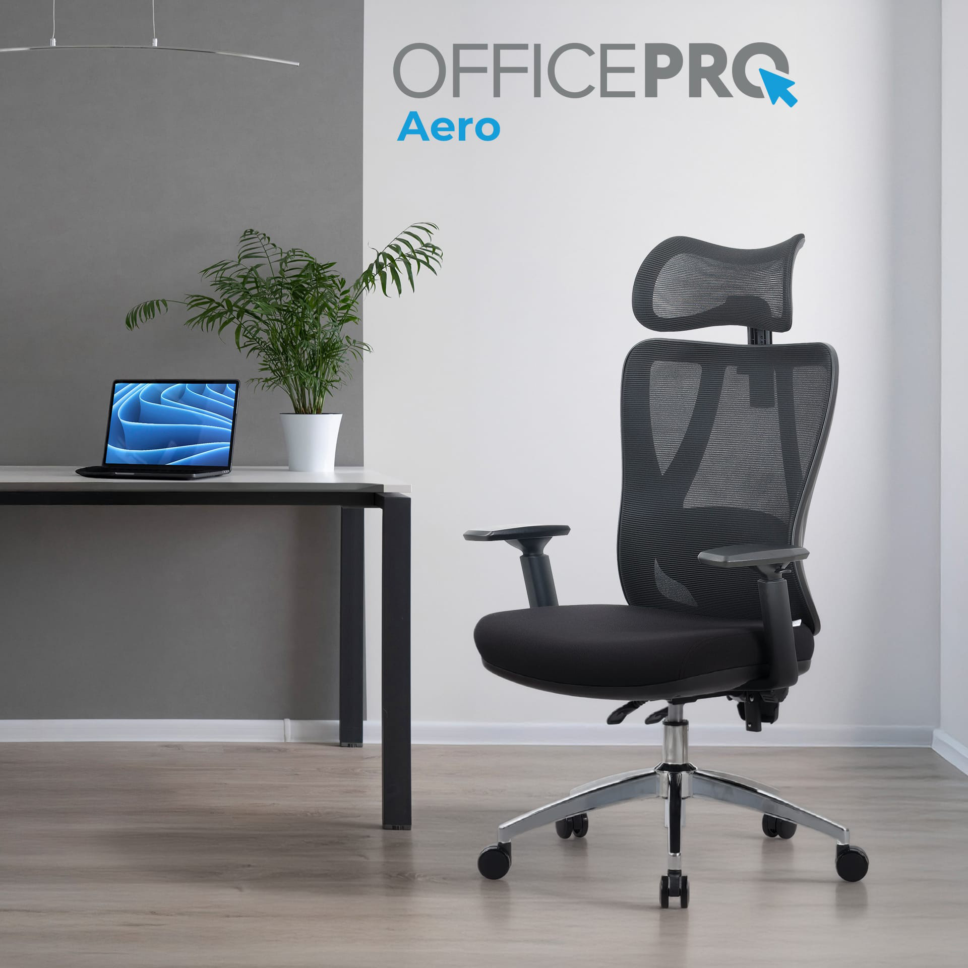 Кресло офисное OFFICEPRO Aero OC490 Black