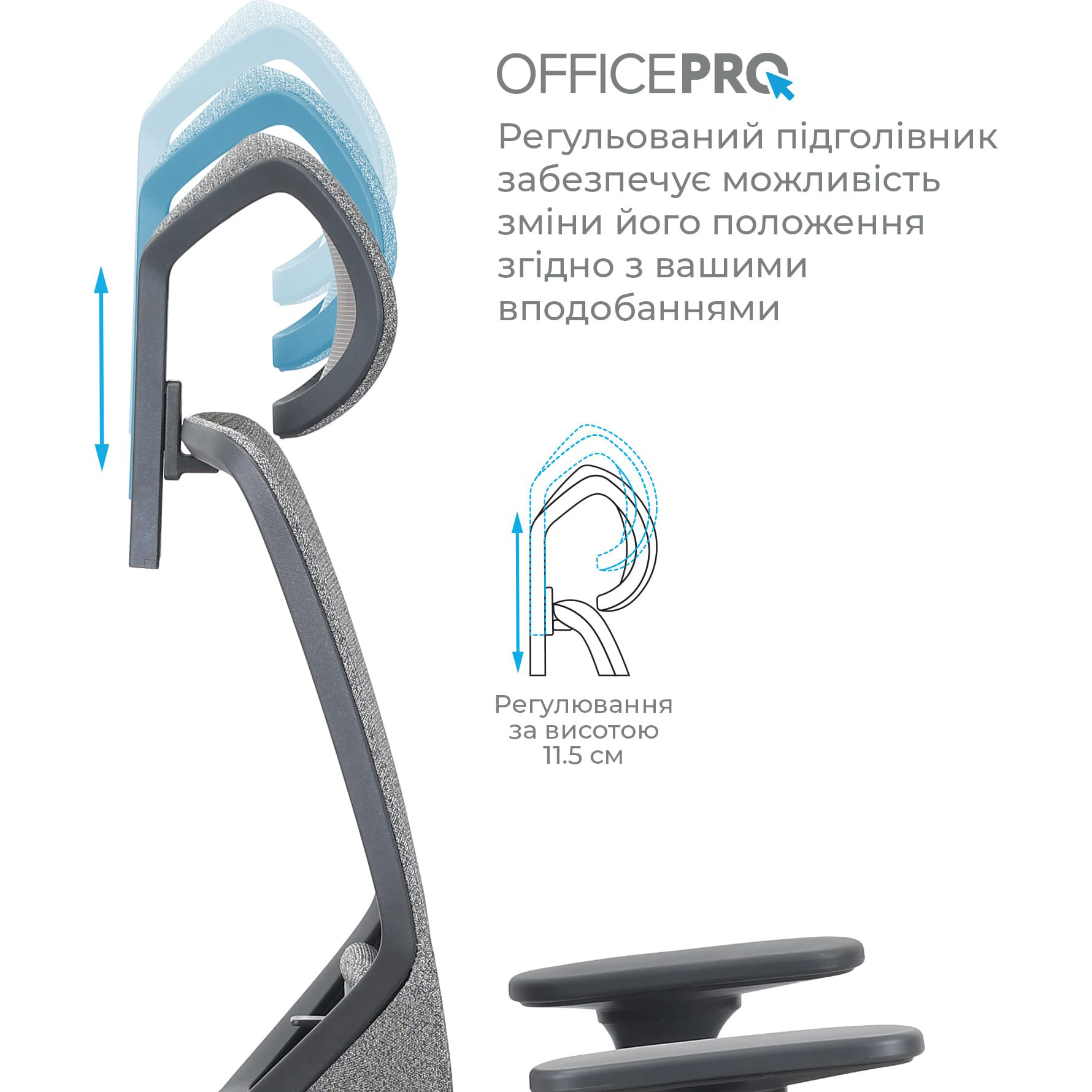 Кресло офисное OFFICEPRO Comfort OC524 Gray