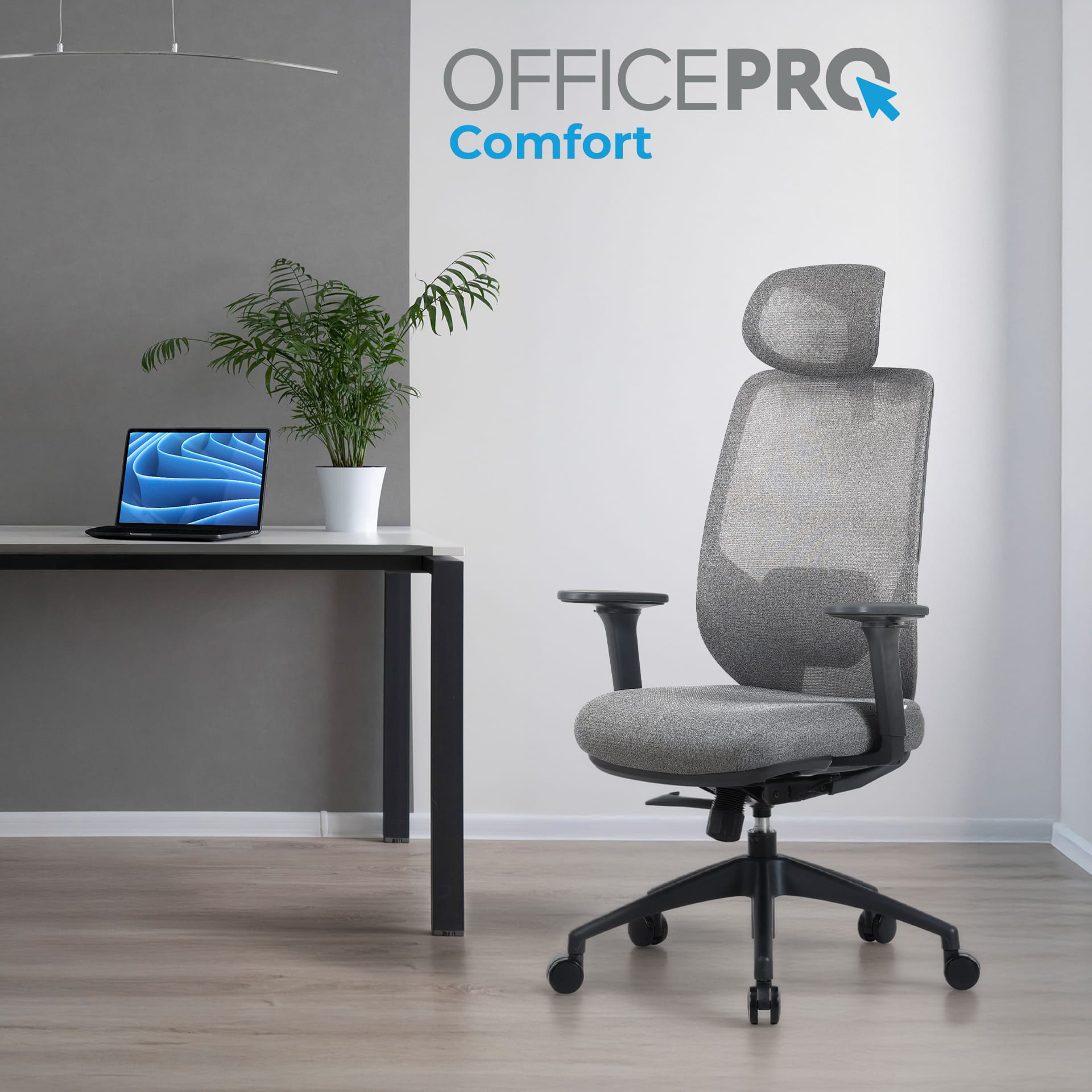 Кресло офисное OFFICEPRO Comfort OC524 Gray