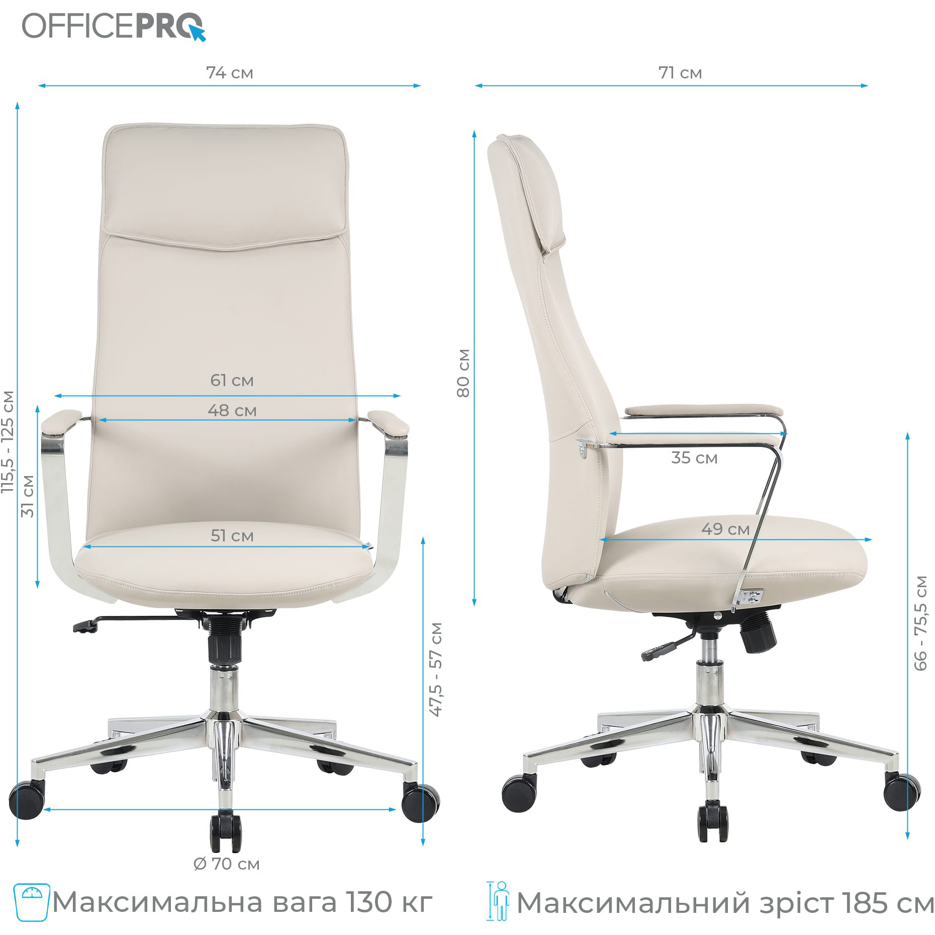 Крісло офісне OFFICEPRO Shift OC533 Gray