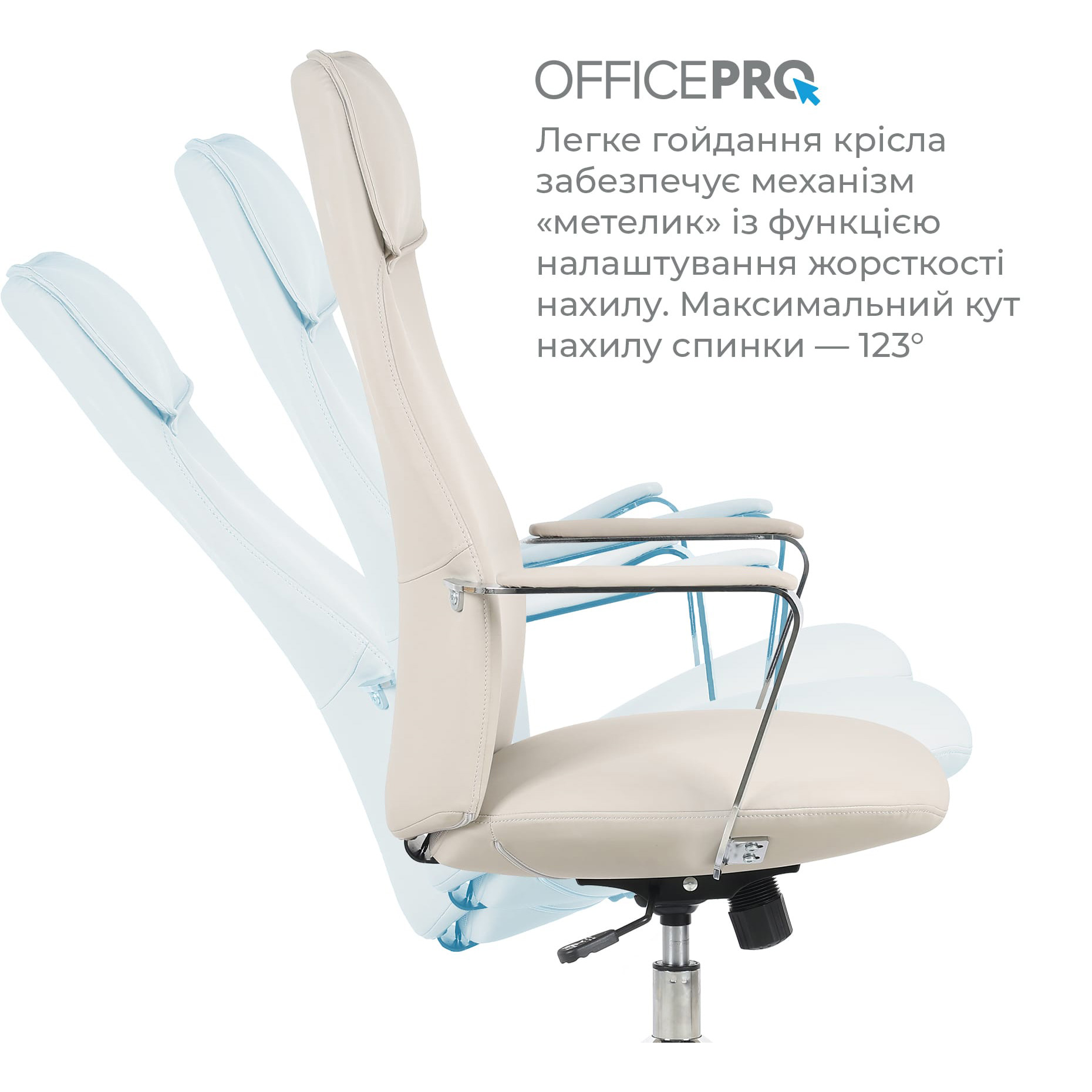 Крісло офісне OFFICEPRO Shift OC533 Gray