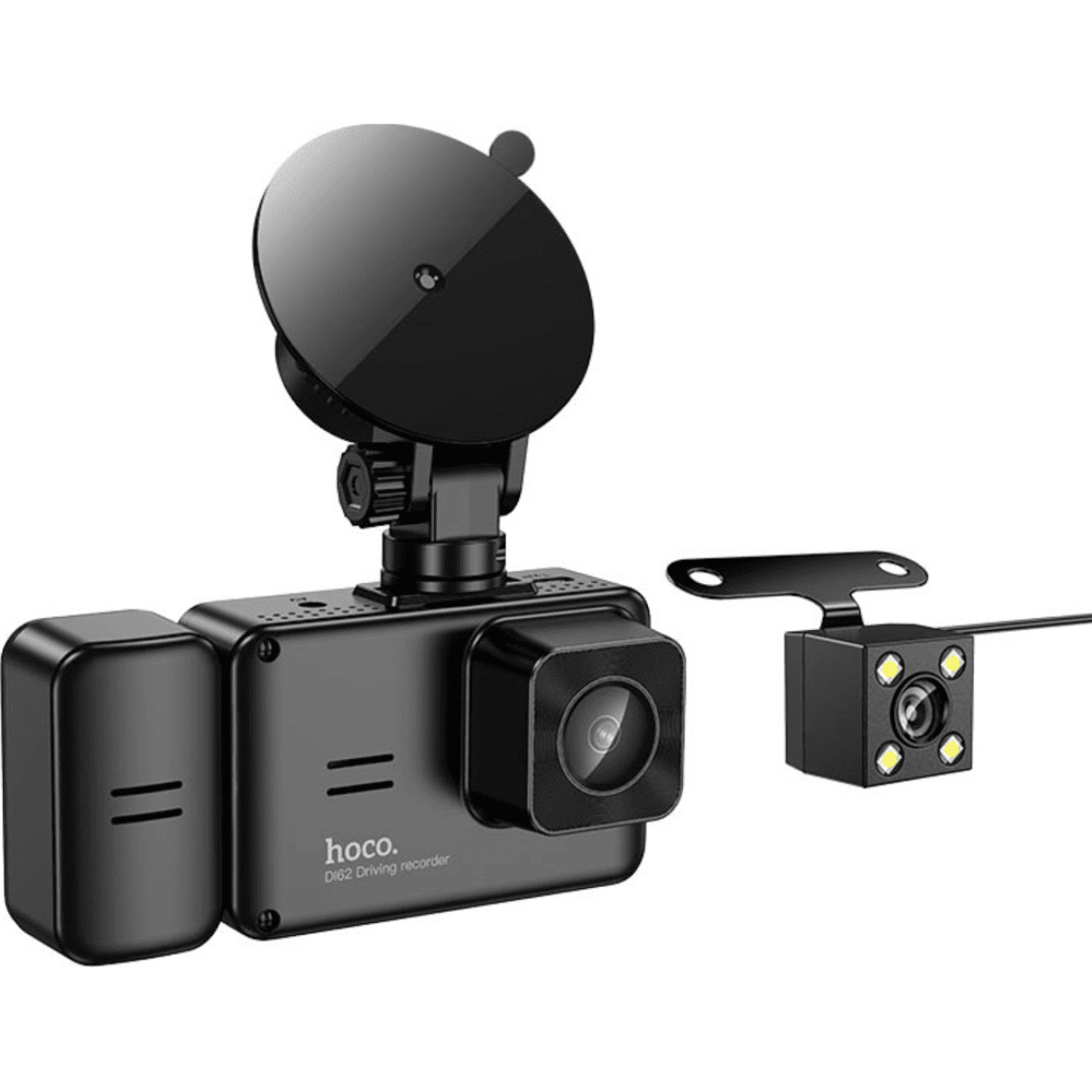 Автомобильный видеорегистратор с камерой заднего вида HOCO DI62 Triple Driving Camera