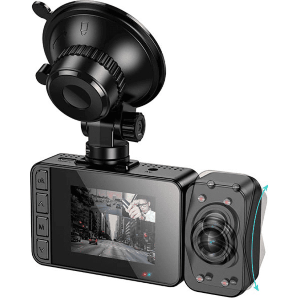 Автомобильный видеорегистратор с камерой заднего вида HOCO DI62 Triple Driving Camera