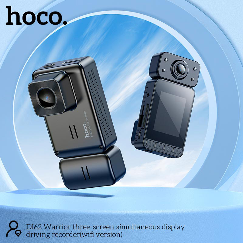 Автомобильный видеорегистратор с камерой заднего вида HOCO DI62 Triple Driving Camera