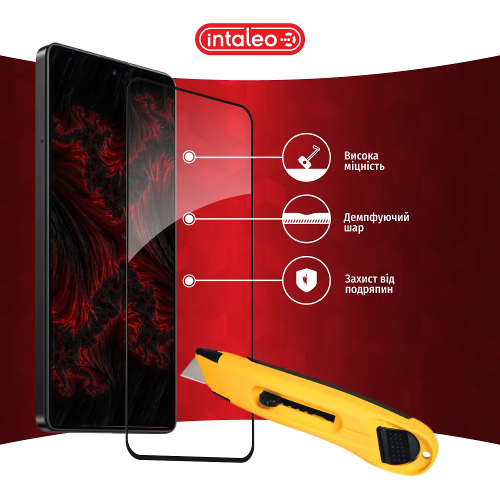 Защитное стекло INTALEO Full Glue для Poco M6 Pro