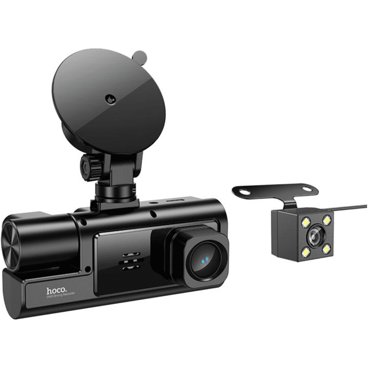 Автомобильный видеорегистратор с камерой заднего вида HOCO DI60 Triple Driving Camera