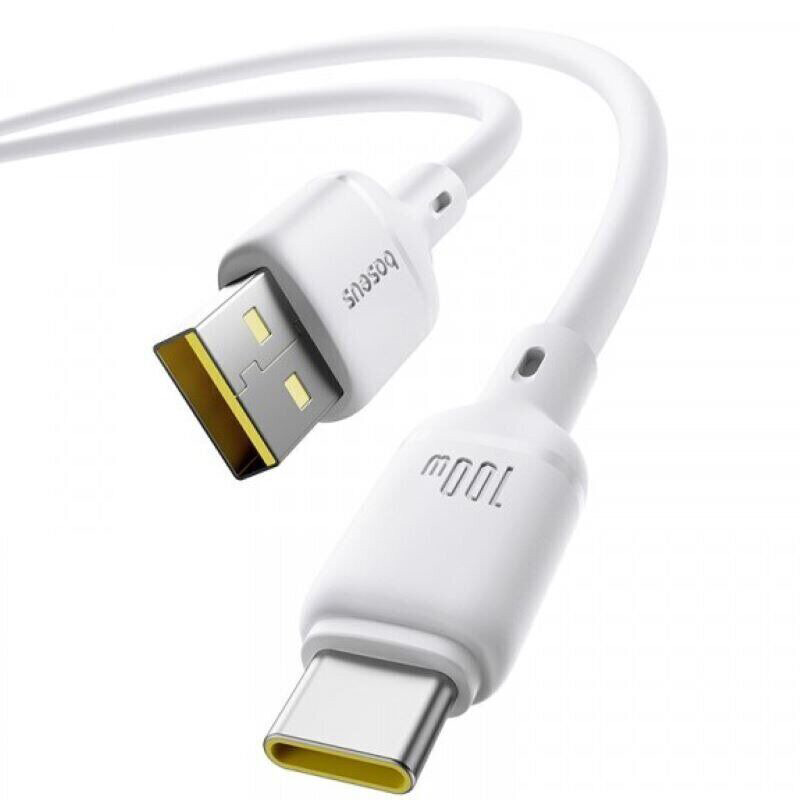 Кабель BASEUS Silky Series USB-A to Type-C 100W 2м Moon White (P10377703213-03)