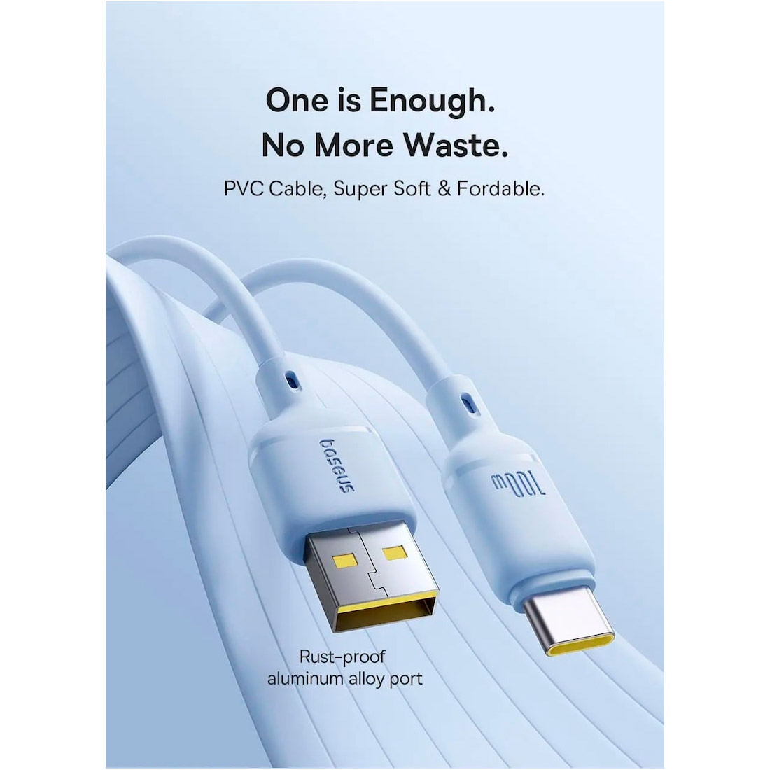 Кабель BASEUS Silky Series USB-A to Type-C 100W 2м Moon White (P10377703213-03)