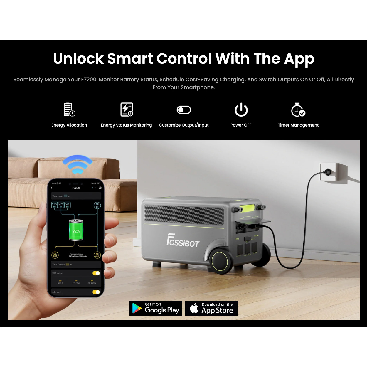 Зарядная станция FOSSIBOT F7200