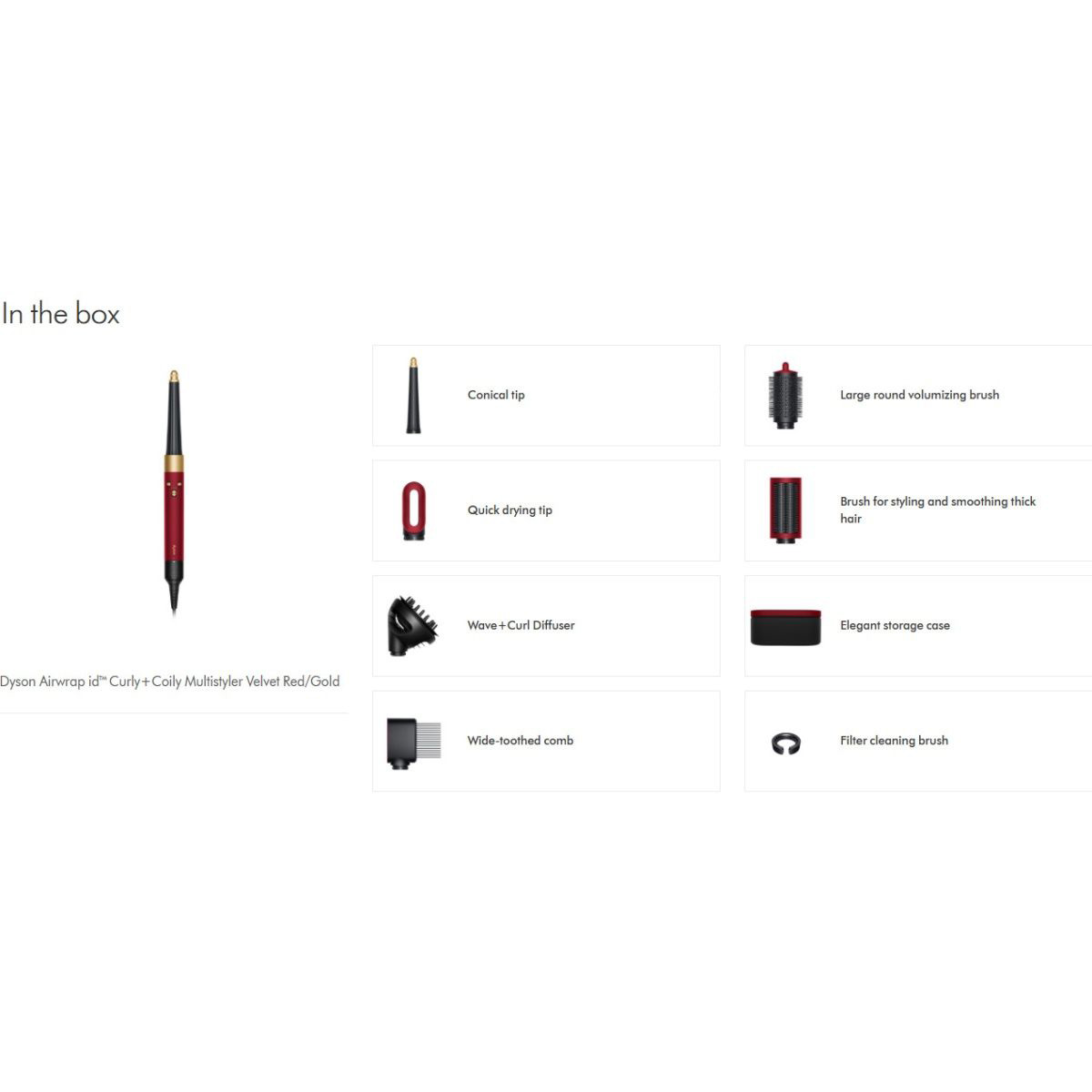 Мультистайлер DYSON Airwrap I.D. HS08 Curly+Coily Red Velvet/Gold (596928-01)