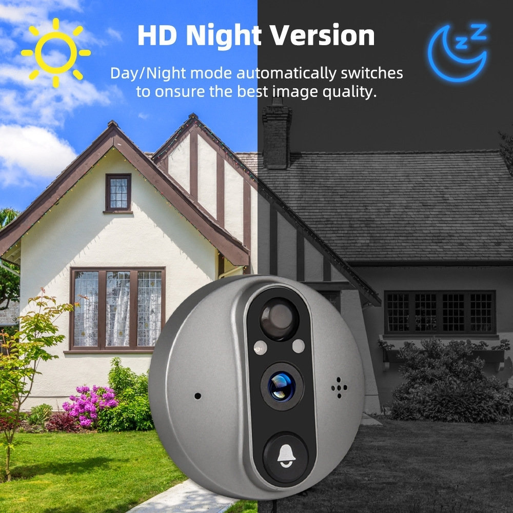 Розумний відеодзвінок 4.3" TUYA Wireless Peephole Video Doorbell