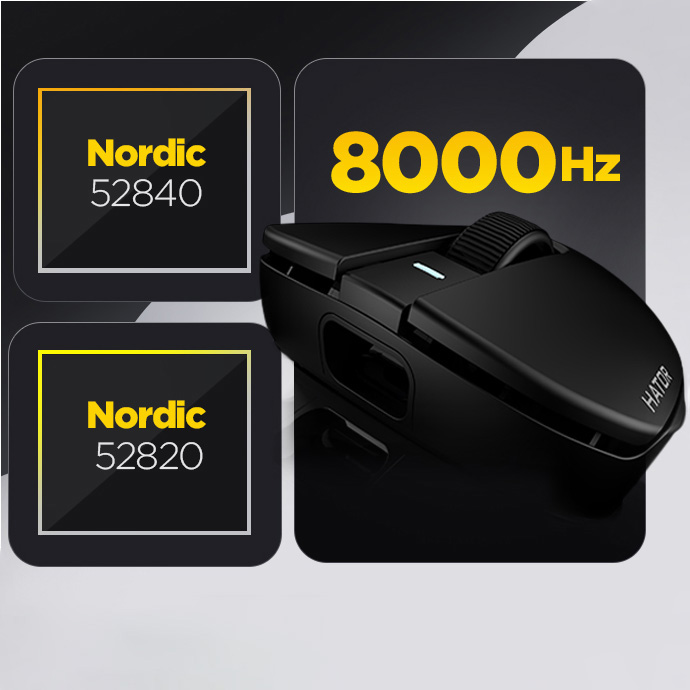 Мышь игровая HATOR Quasar 3S Ultima 8K Wireless Black (HTM660)