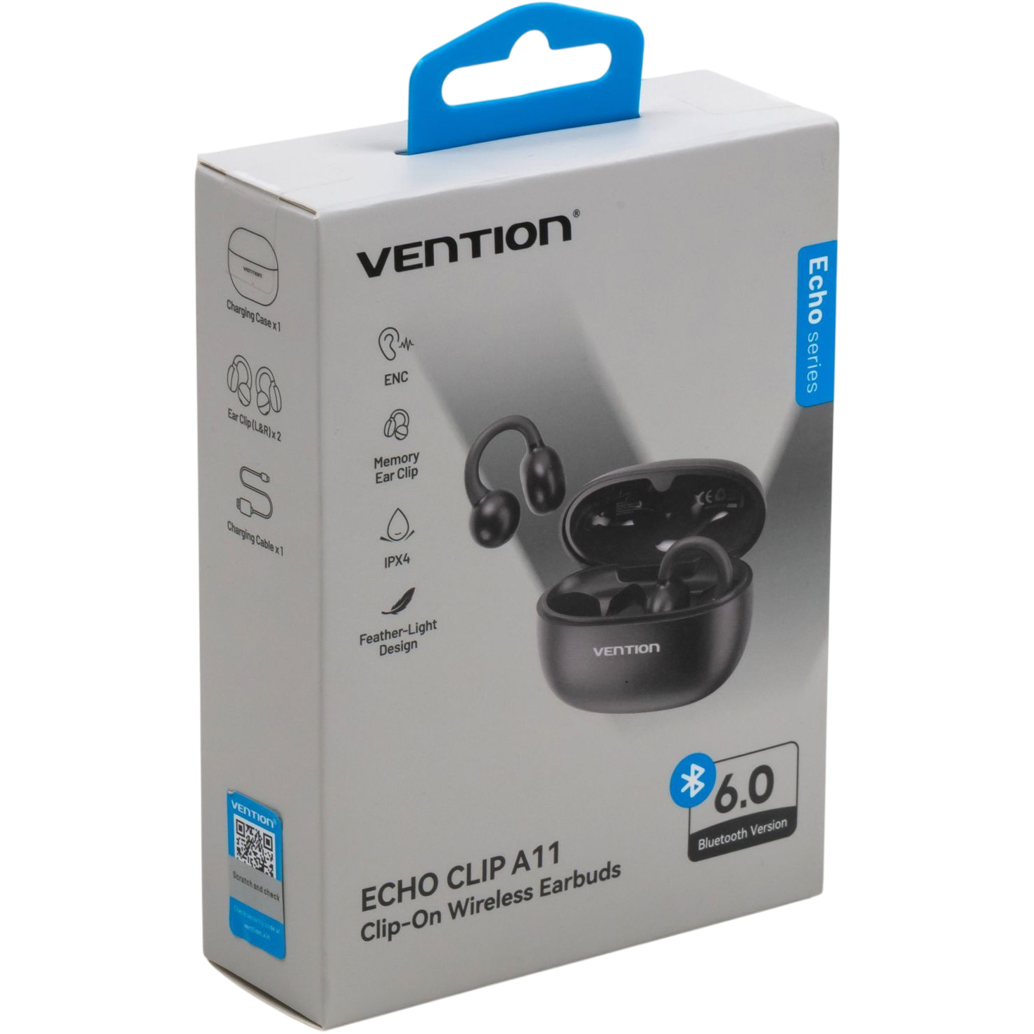 Наушники VENTION Echo Clip A11 Black