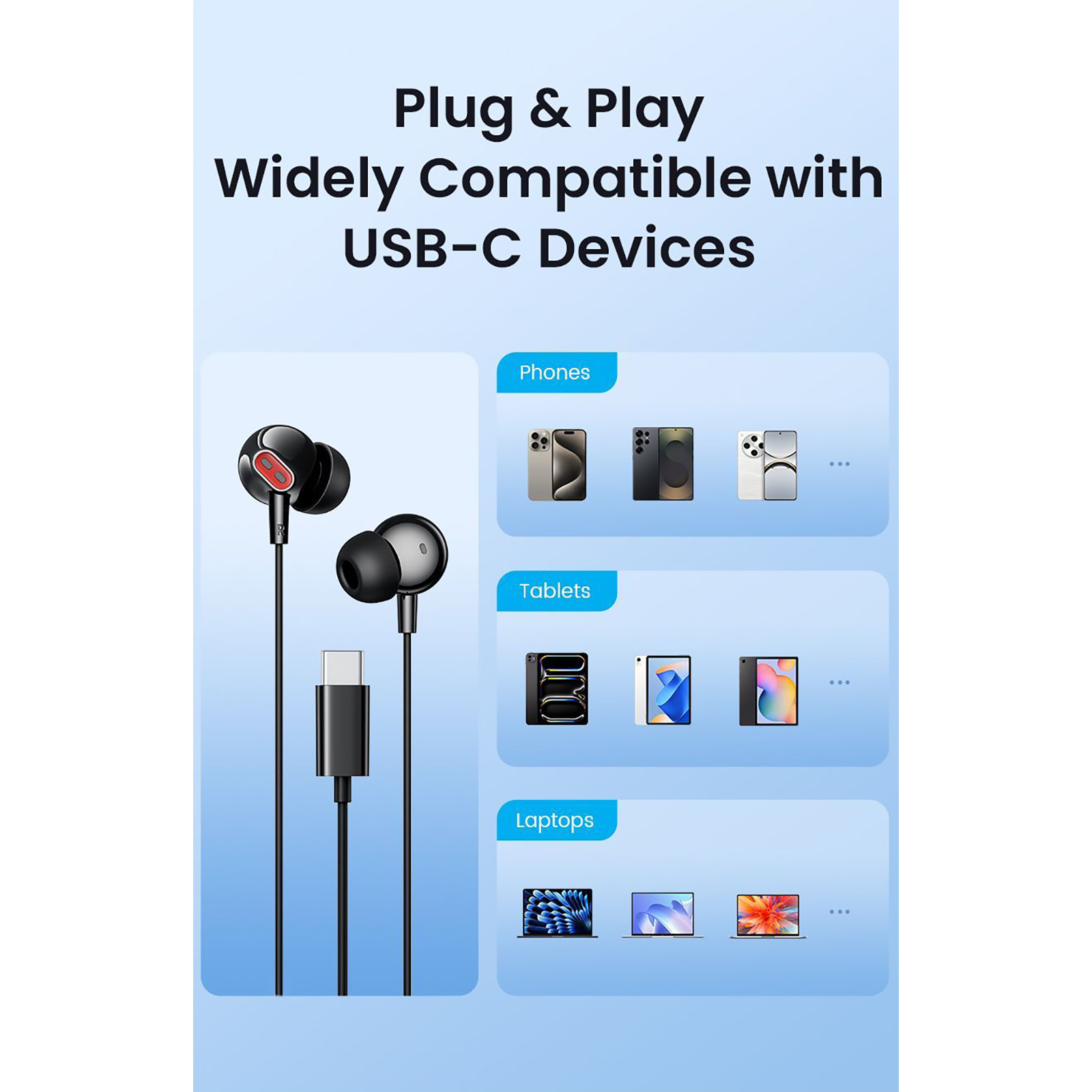Наушники VENTION Echo Lite USB-C Black